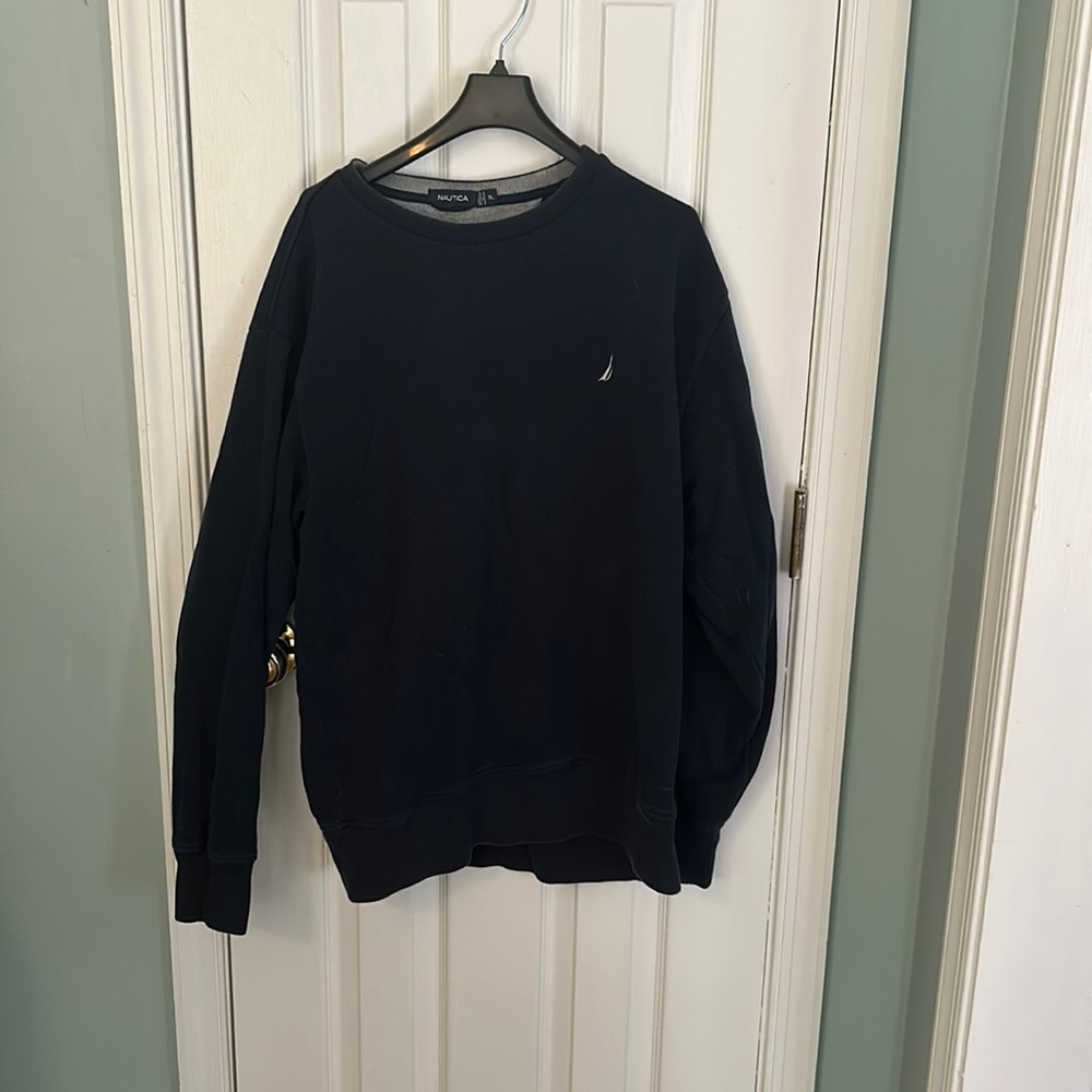 Navy long sleeve cotton sweatshirt